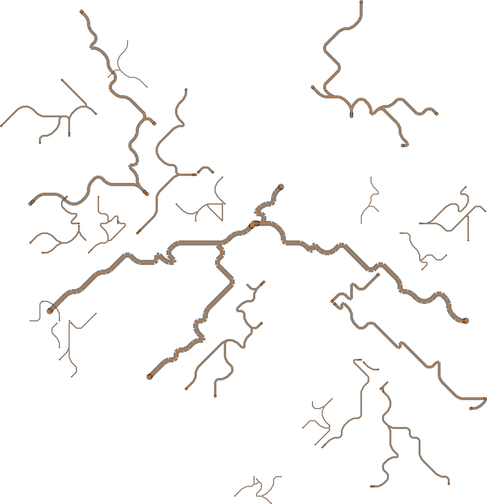 Perlin based 2d generated vector graphics