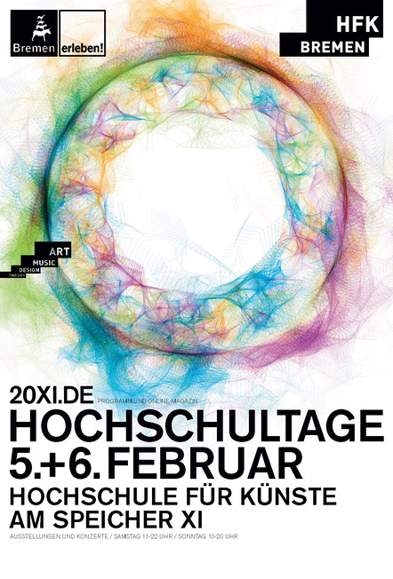 Hochschultage 20XI poster with generative art