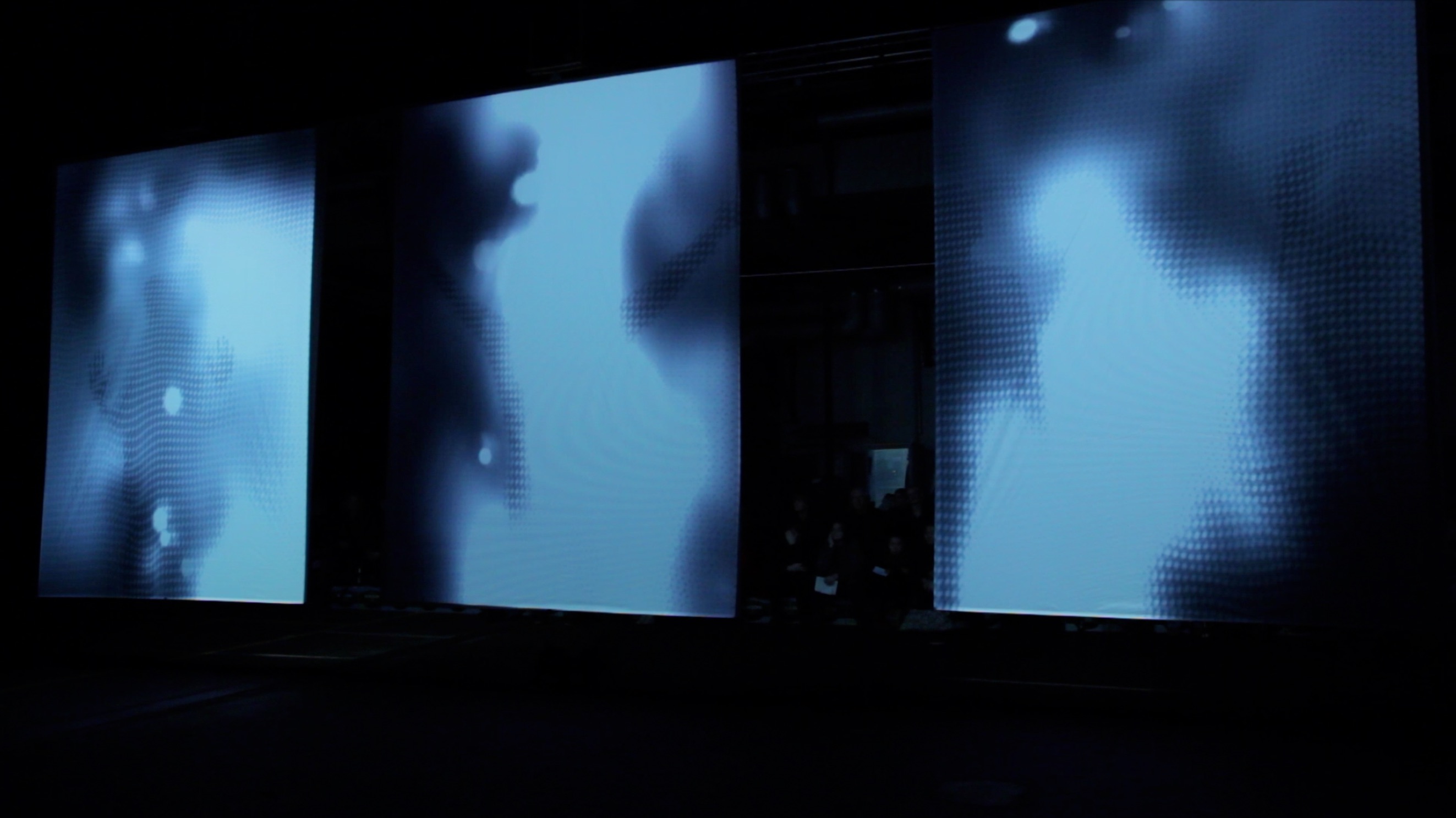 Real time projection mapping on sails showing light effects